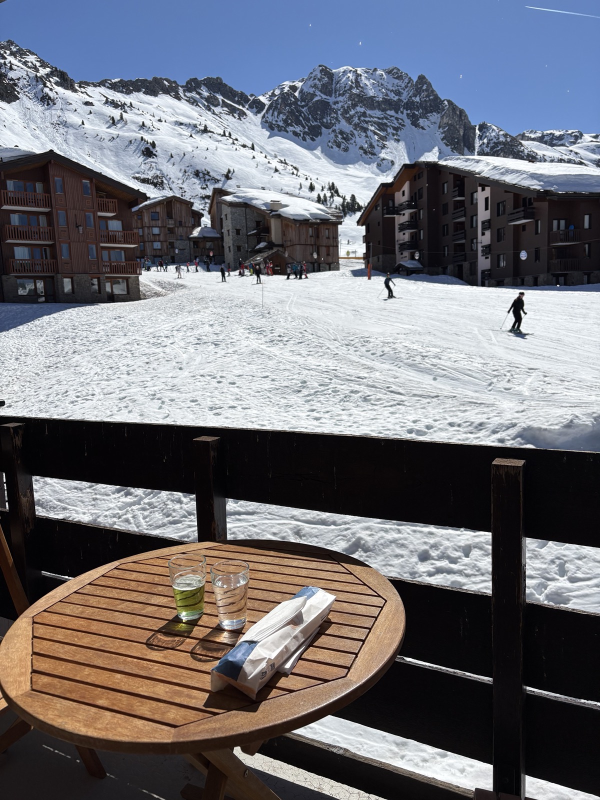 Vue directe sur les pistes